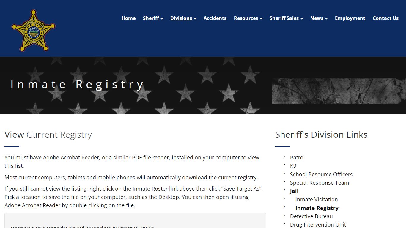 Inmate Registry - Muskingum County Sheriff's Office